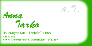 anna tarko business card